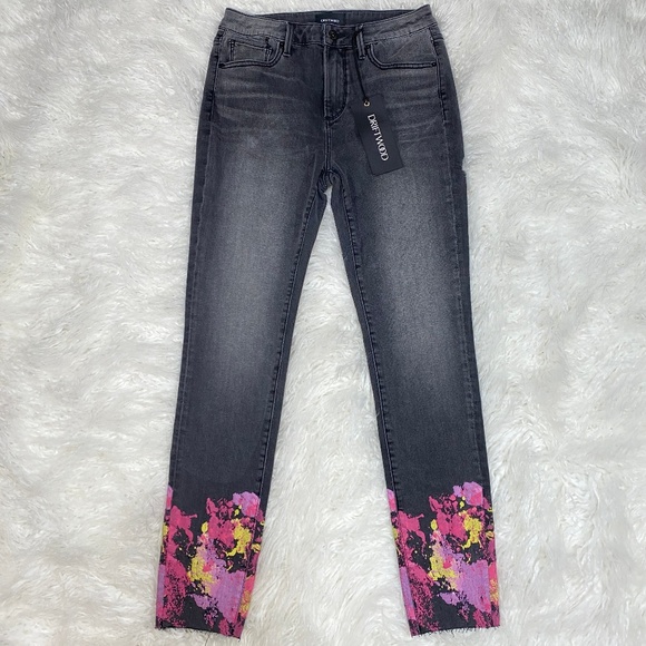 DRIFTWOOD JACKIE HIGH RISE PAINTED CUFF JEANS SIZE - Picture 1 of 5